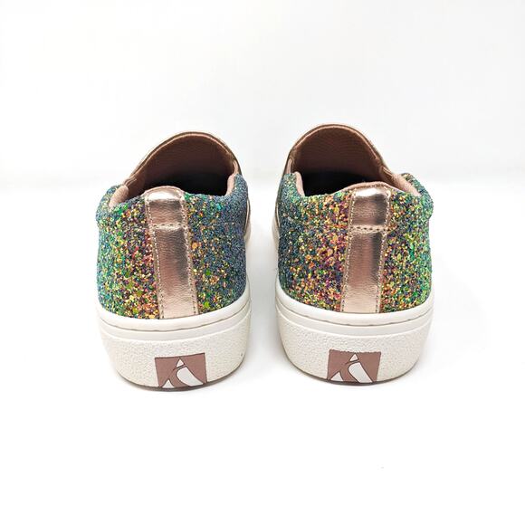Skechers Womens 10 Shoes Goldie Sneakers Low Top Slip On Iridescent Glitter - Picture 4 of 11